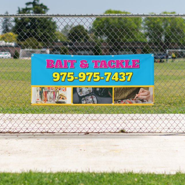 Bannière personnalisée d'appât et de poignée (En situation)