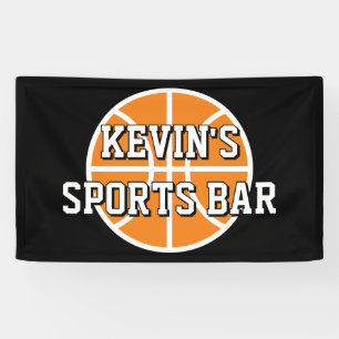 Bannière personnalisée de bar sportif avec logo de