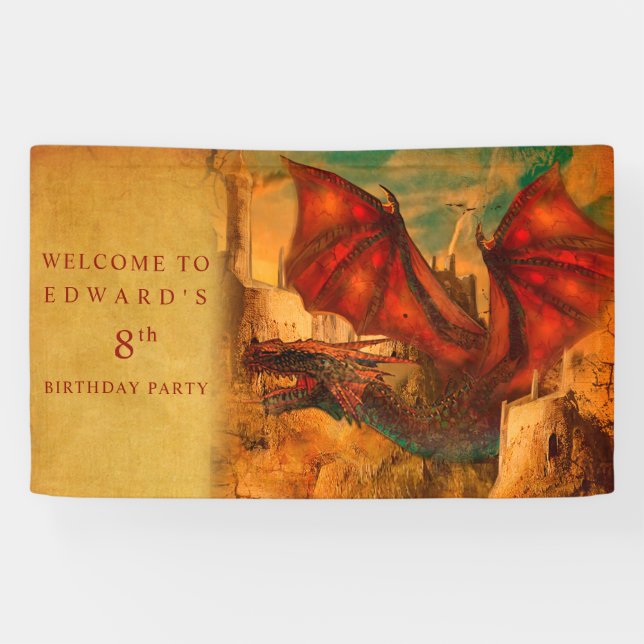 Bannière personnalisée de fête d'anniversaire de d (Horizontal)