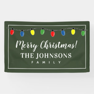 Bannière personnalisée de fête de Noël pour la fam