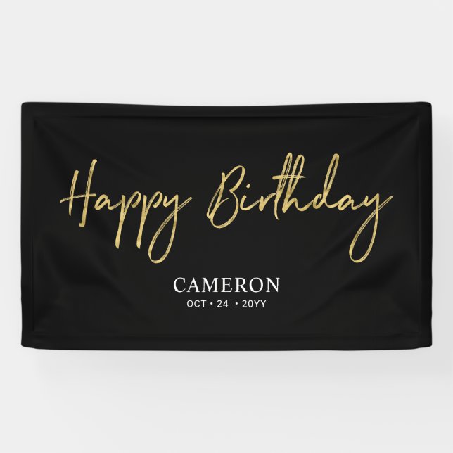 Bannière personnalisée de joyeux anniversaire mini (Horizontal)