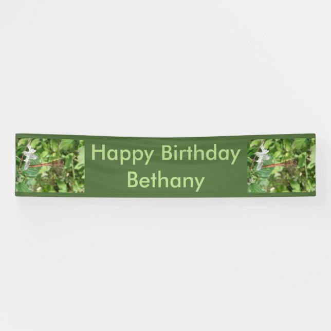 Bannière personnalisée de libellule de fléchette c (Horizontal)