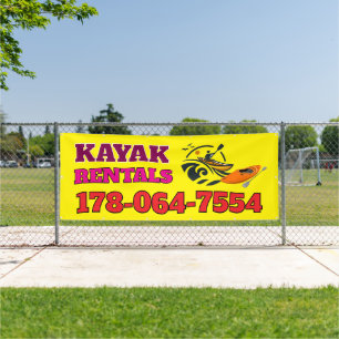 Bannière personnalisée de location de Kayak