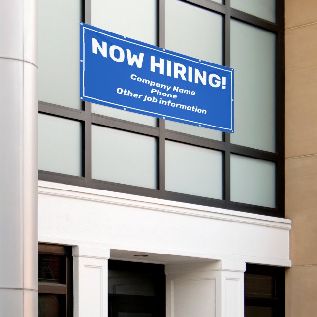Bannière personnalisée de recrutement (Bâtiment extérieur)