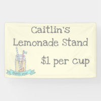 Bannière personnalisée de stand de limonade