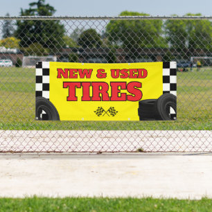 Bannière Personnalisée Des Pneus Neufs Et Utilisés