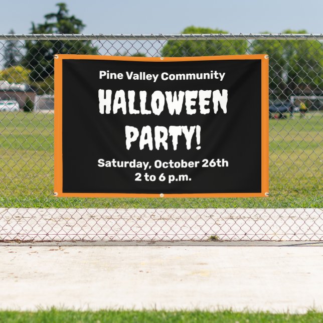 Bannière personnalisée du parti Halloween (Insitu)