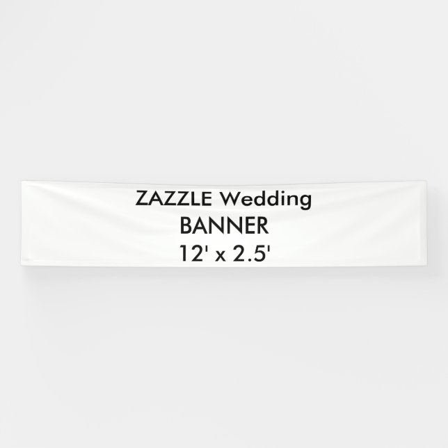 Bannière personnalisée mariage 12 pouces x 2,5 pou (Horizontal)