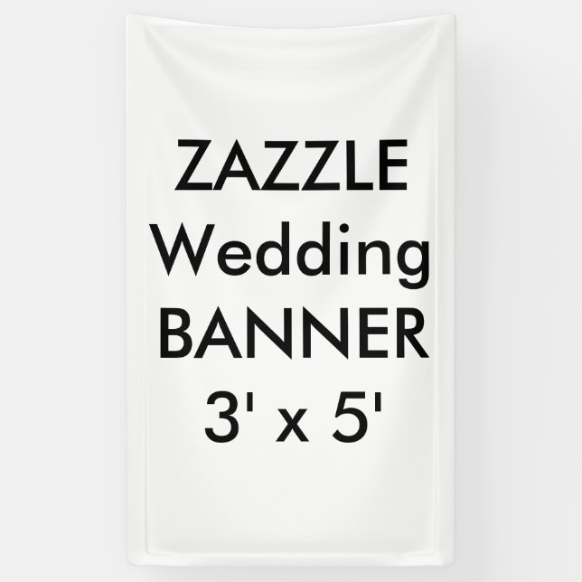 Bannière personnalisée mariage 3' x 5' (Vertical)