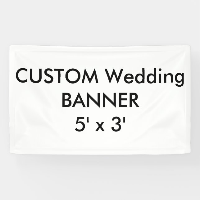 Bannière personnalisée mariage 5' x 3' (Horizontal)