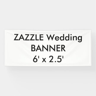Bannière personnalisée mariage 6' x 2,5'