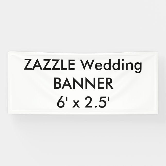 Bannière personnalisée mariage 6' x 2,5' (Horizontal)