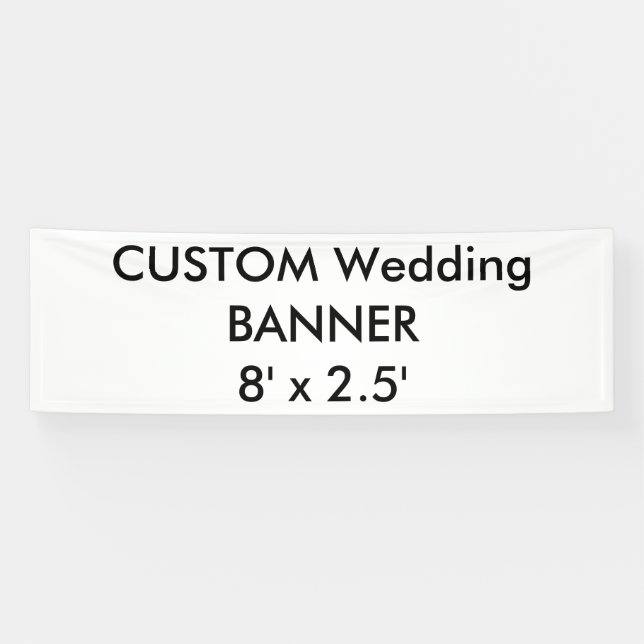 Bannière personnalisée mariage 8' x 2,5' (Horizontal)