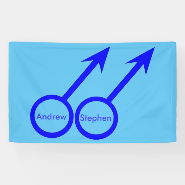 Bannière personnalisée pour amants gays (Horizontal)