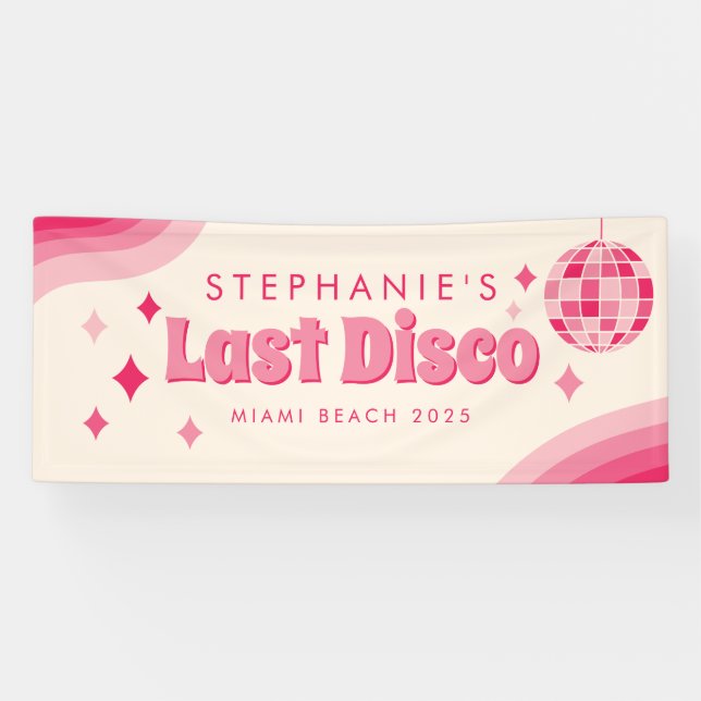 Bannière personnalisée pour dernière soirée disco  (Horizontal)