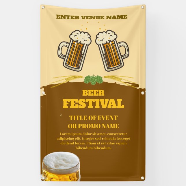 Bannière personnalisée pour événement de bière (Vertical)