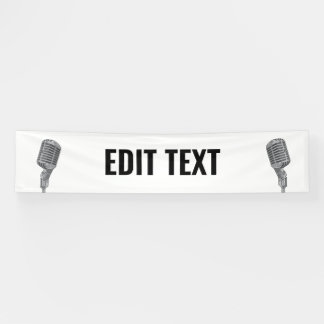 Bannière personnalisée pour événement de microphon