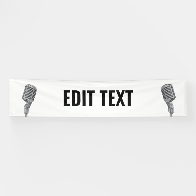Bannière personnalisée pour événement de microphon (Horizontal)