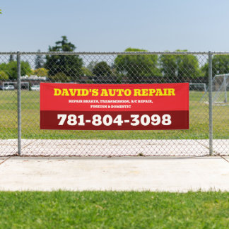 Bannière personnalisée pour garage et atelier de m