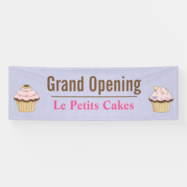 Bannière personnalisée pour l'entreprise de Cupcak (Horizontal)
