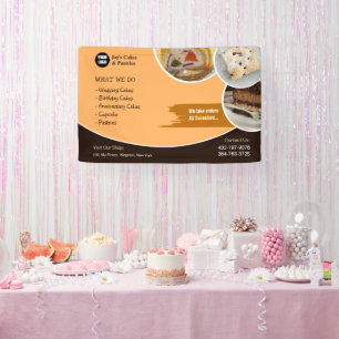 Bannière personnalisée pour pâtissier