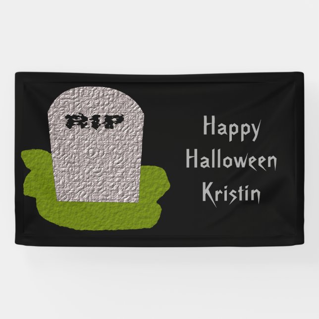 Bannière personnalisée RIP Tombstone (Horizontal)