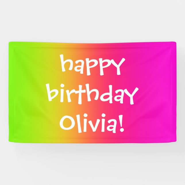 Bannière personnalisée Tutti Frutti Gradient (Horizontal)