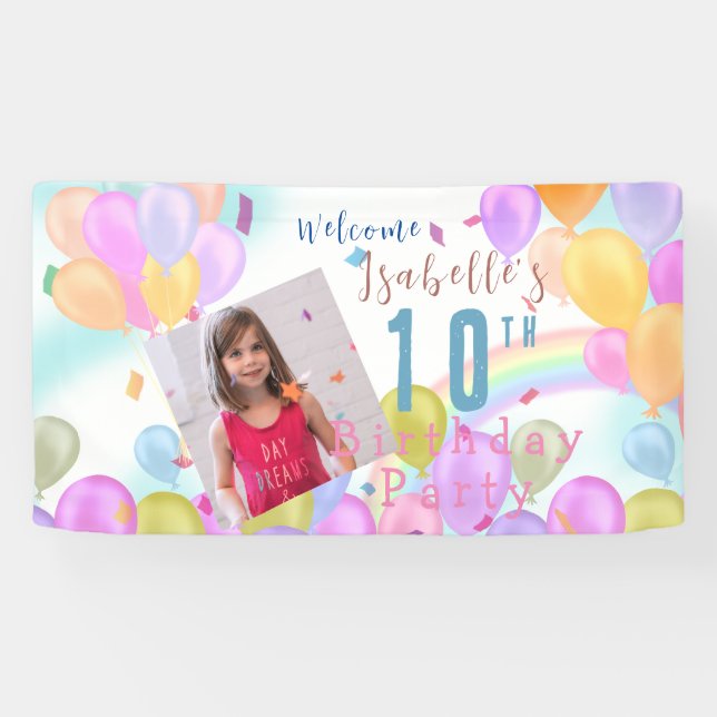 Bannière photo Balloon Pastel (Horizontal)
