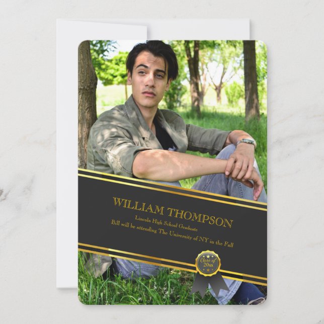 Bannière photo de diplôme Faire-part (Devant)