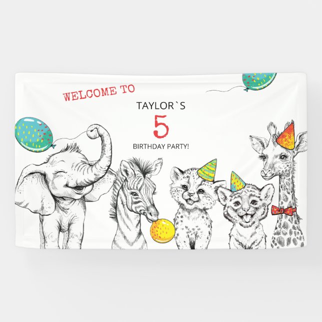 Bannière pour la fête du 5ème anniversaire. (Horizontal)