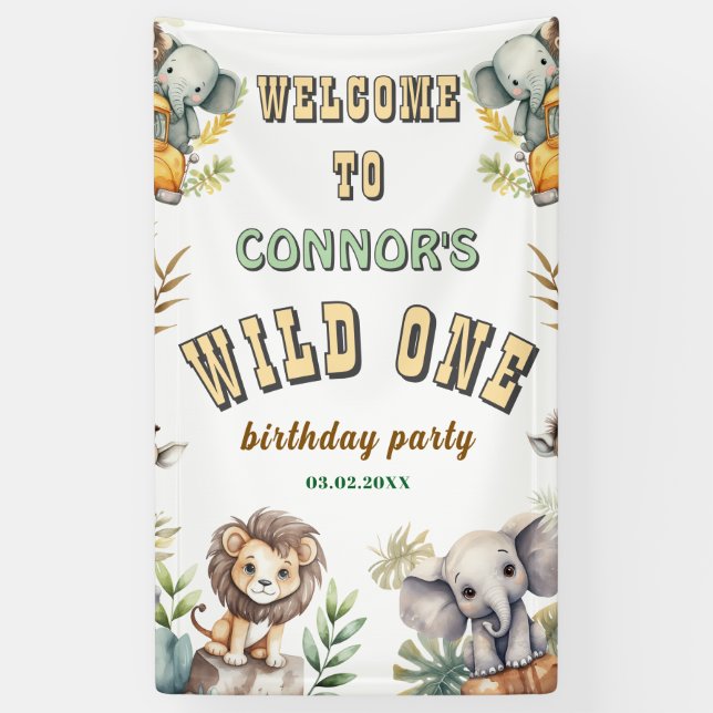 Bannière pour la première fête d'anniversaire jung (Vertical)