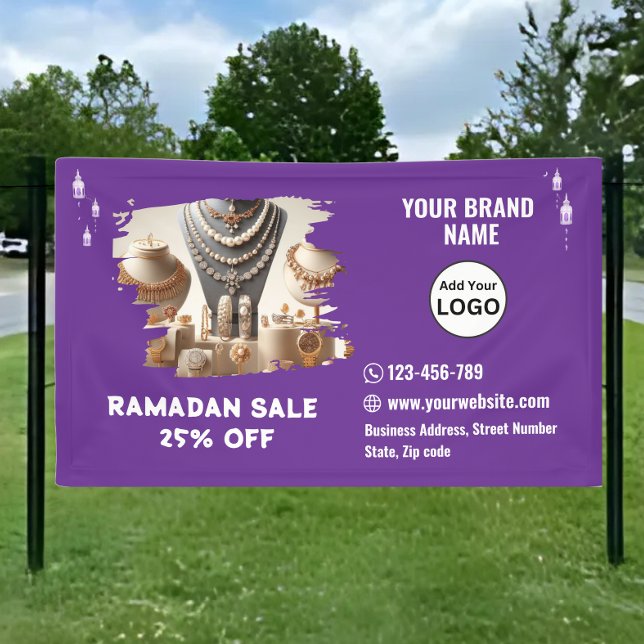 Bannière pourpre Ramadan à vendre Annouement (Créateur téléchargé)