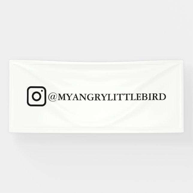 Bannière promotionnelle Instagram 2,5x6 pieds (Horizontal)