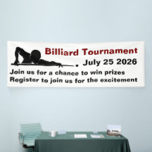 Bannière promotionnelle pour tournoi de billard Sn