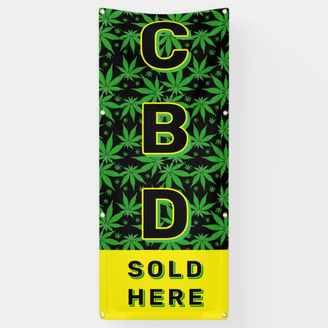 Bannière publicitaire pour huile CBD de qualité su (Vertical)
