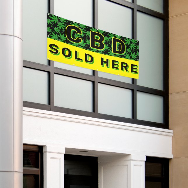 Bannière publicitaire pour huile de CBD premium ve (Bâtiment extérieur)