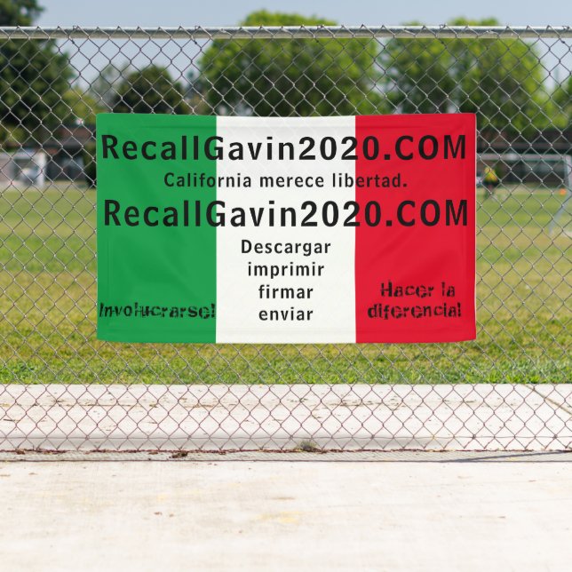 Bannière recallgavin2020 3ft x 5ft (En situation)