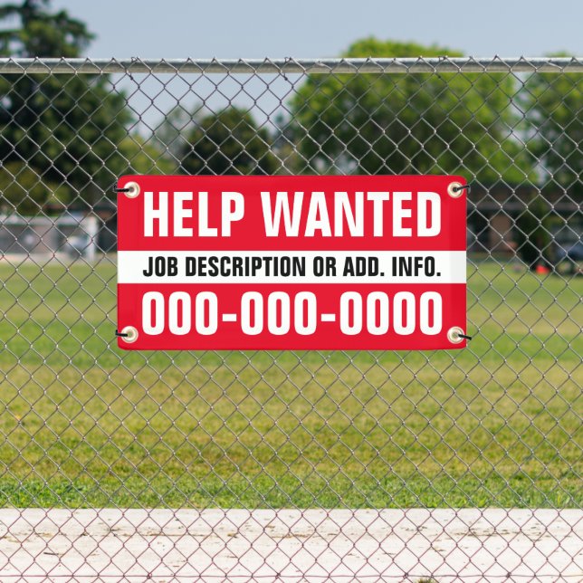 Bannière Recherchée d'aide 1' X 2' (Insitu)