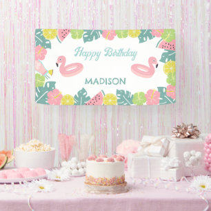 Bannière Retro Girl Pool