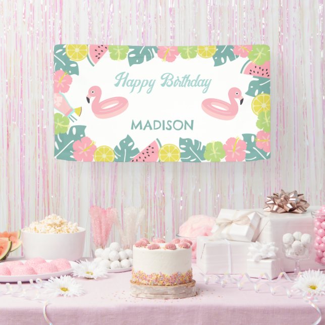 Bannière Retro Girl Pool (Fête)