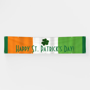 Bannière Shamrock de couleurs irlandaises de St.