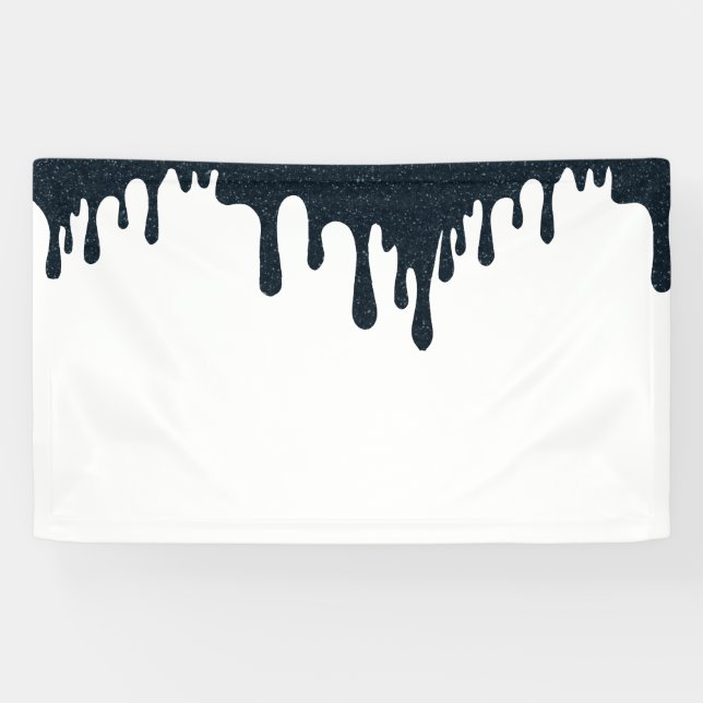 Bannière supérieure à goutte de charbon – Noir et  (Horizontal)