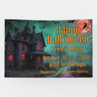 Bannière sur le thème de la maison hantée
