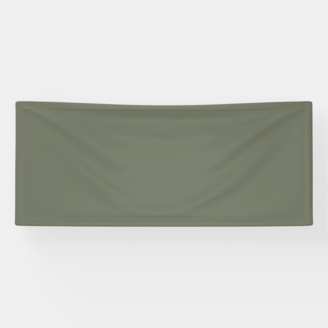 Bannière sur mesure en tissu vert mousse (Horizontal)