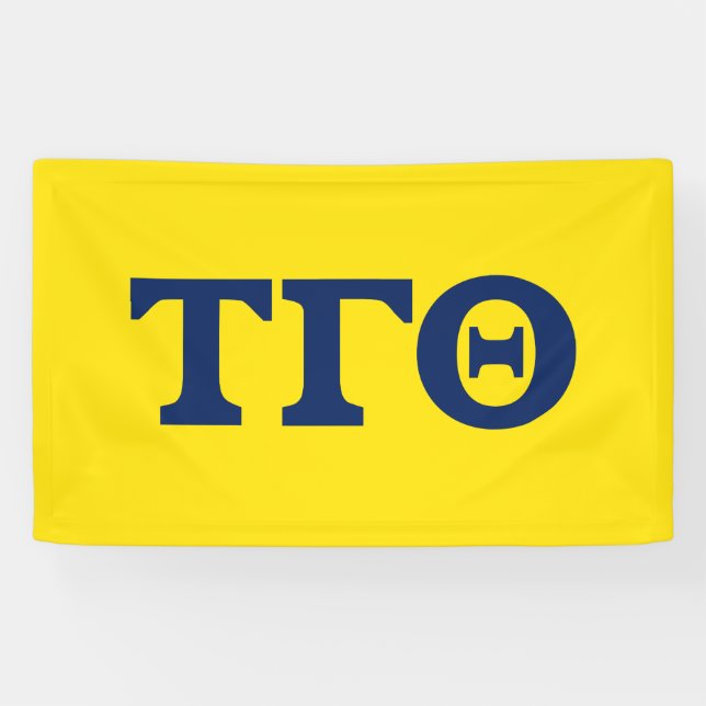 Bannière Tau Gamma Theta 3x5 - Jaune (Horizontal)