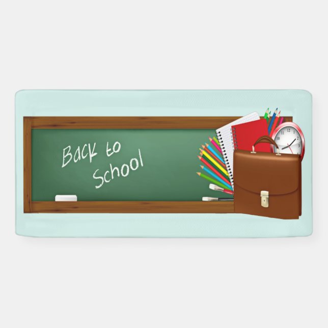 Bannière tendance de rentrée scolaire (Horizontal)