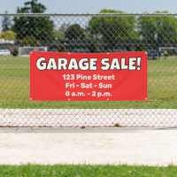 Bannière VENTE DE GARAGE personnalisée !