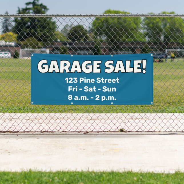 Bannière VENTE DE GARAGE personnalisée ! (En situation)