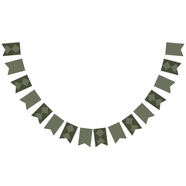 Bannière verte mousse géométrique – Drapeaux perso (Tout)