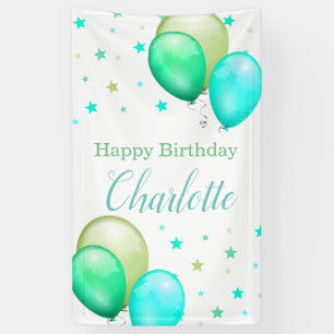 Bannière verticale d'anniversaire de ballons
